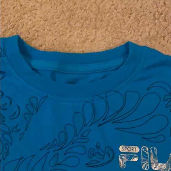 Fila wave T-shirt with metallic xs peacock blue - Picture 5 of 9